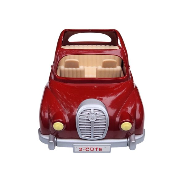 Epoch Calico Critters Sylvanian Families Cherry Red 2-Cute Cruiser Car Playset - Picture 3 of 5